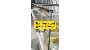 Stainless steel staircase railing and handrail