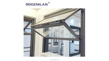 Wholesale Commercial Black Vertical Up Bi-folding Window Double Glass Aluminum Folding Windows1