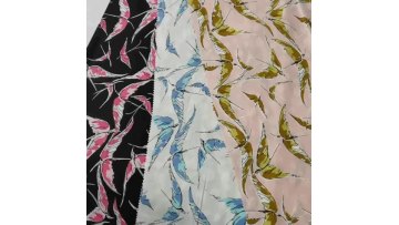 Latest stock lot soft viscose printed floral  rayon jacquard woven fabric1