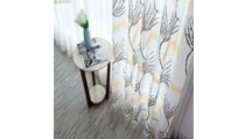 Polyester embroidered sheer curtains linen curtains sheer embroidered sheer curtain living room1