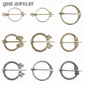 QIHE JEWELRY Viking Brooch Collection Twists Knotted Fibula Cloak Pin Penannular Cloak Pin Shawl Pin for Men Women