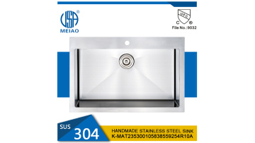 topmount single bowl sink
