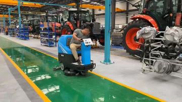 DJ860M Indoor farm machinery workshop epoxy corridor + cement