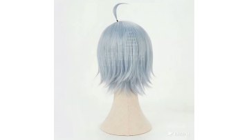 Blue cosplay wig cute high-end