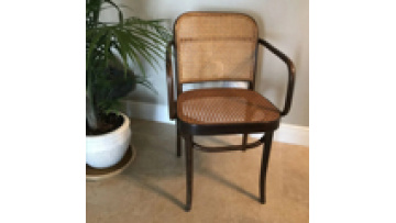 High quality modern furniture cafe  wood and rattan restaurant chair1