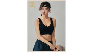 Women's shock-absorbing gathering fitness bra