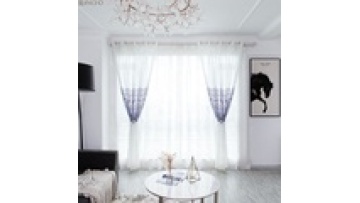 Wholesale fancy luxury embroidery sheer curtains ready made white sheer curtain for living room1