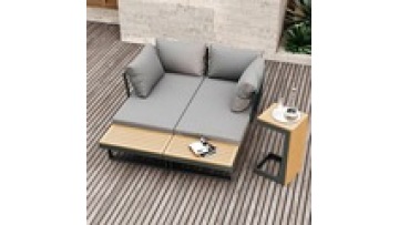 Hot sale Free sample High density sponge Metal  Aluminum alloy Waterproof  Hotel Garden Patio Outdoor sofa1