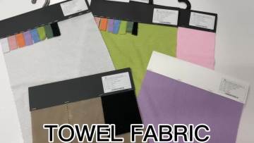 Wholesale Fancy 100% Polyester  knitted material bathrobe towel fabric roll for bath hotel towel1