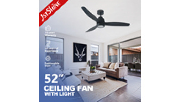 1stshine Ceiling Fan with LED Light, 220V, Satin Nickel, Solid Wood Finish1