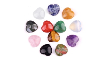 12mm Love Heart Stone Beads & Pendant Drilled Side Hole for DIY Making Jewelry -SP0896