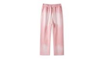 Wholesale clothing vintage distressed mens jogger stacked sweat pants baggy acid wash flare sweatpants for men1