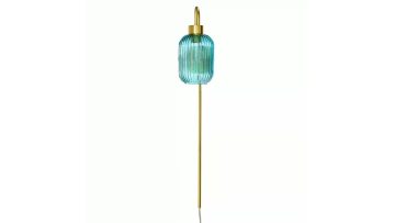 Striped glass lampshade wall lamp