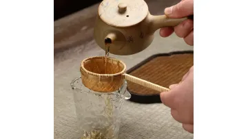 Vintage Bamboo Woven Tea Strainer for Kung Fu Tea Set1