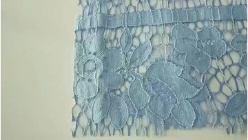 Hot Style High Quality Blue Lace Embroidery Ladies Simple Gentle Dress Fabric1