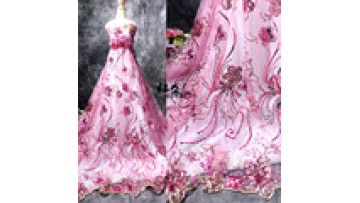 2023 pink sequin net fabric rose lace fabric for dress sequin fabric1