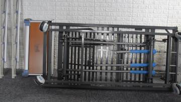 3 Crank 3 Function Foldable Clinic Furniture Metal Medical Nursing Adjustable Manual Patient Hospital Bed1