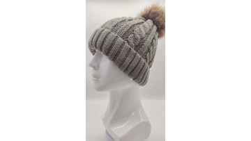 Knitted beanie hat