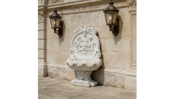 ClassicalFace_ShellBasin_WallFountain_WhiteMarble