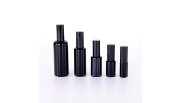 Empty 15ml 30ml 50ml 100ml uv black glass bottle and jar for CBD cosmetic glass bottle