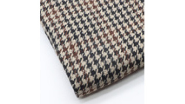 Hot Sale Bonded 90% Polyester 10% Wool Yarn Dyed Woven Tweed Fabric for Clothing1