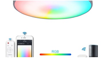Smart TUYA APP Google Alexa Control Dream Color Music Rhythm Stepless Dimming Ceiling Light W Alarm Clock For Room Hotel Villa1