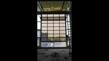 Aluminum Alloy Electric Automatic Transparent Glass Panel Sectional Overhead Sliding Garage Door1