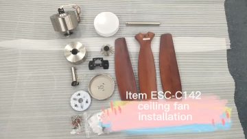 Ceiling wood fan with light
