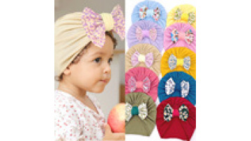 HS-420 Spring Children Fragmented Flower Thin Hat - Soft and Cute Tie Hat for Baby Girls1
