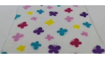 100 Polyester Coloful Butterfly Pattern Both Side Brushed Print Polar Fleece Fabric for Sofa Coat1