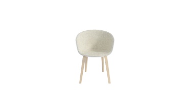 Minimalist Nordic Style Modern Wooden Dining Chairs Solid Bentwood Legs PP Plastic Back Fabric Home Apartment Kitchen Home Bar