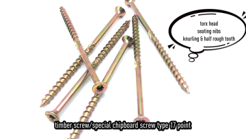 M6 M8 M10wood building screw timber screw special chipboard screw With 6 Nibs Type 17 Cutting Point1