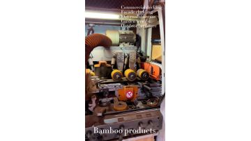 Cutting and sanding of the bamboo flooring