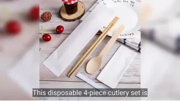 Eco Friendly Wooden Cutlery Set Spoon Fork Knife Restaurant Supplies1