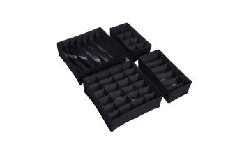 Factory Direct Underwear Storage Box 4 piece Set Bra Socks Drawer Organizer Nonwoven Household Folding Compartment Storage Box1