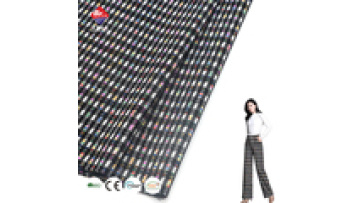 Comfortable 83%polyester 14%rayon 3%spandex Knitted Jacquard Fabric for Fashion Trouser1