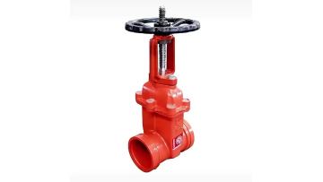 Rising stem groove gate valve