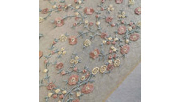 Multi Color Embroidery net lace trimming tulle embroidery lace trim 3d flower mesh border lace fabric1