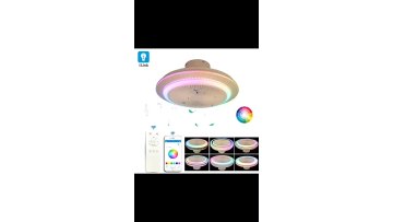 Smart TUYA APP Google Alexa Control Dream Color Music Rhythm Stepless Dimming Ceiling Light W Alarm Clock For Room Hotel Villa1