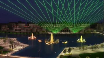 Linear dance musical fountain animation