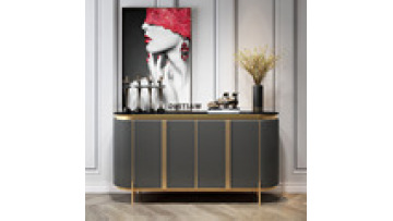 Hot sale factory direct sideboard gold buffet modern luxury console table for dining room furniture ready to ship1