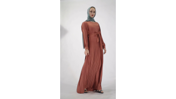 2020 Autumn Fashion Solid Color Long Sleeve Blue Lace Muslim Abaya Maxi Long Dress Dubai kaftan islamic clothing1