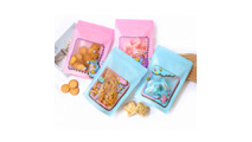 Custom Printed Cartoon Translucent Snack Bags for Biscuits and Candies1