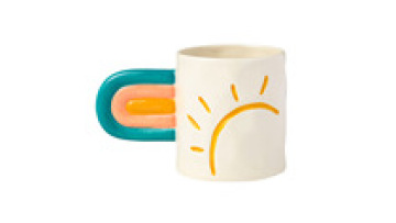 Rainbow Handle Kawaii Porcelain Mug - Multi-Purpose Children's Drinkware1