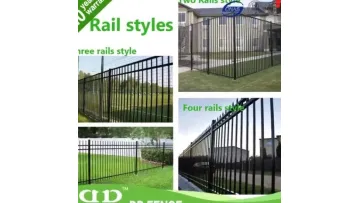 Powder Coated Separate Top Wrought Tubular Fence