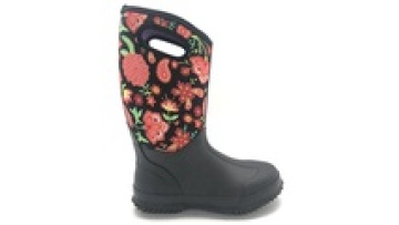 Flower Printing Ladies Neoprene Garden Boots1