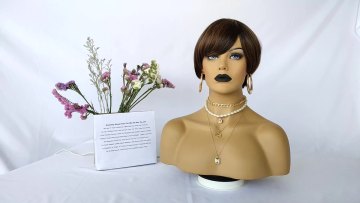 Usexy Color Pixie Wig Vendors Wholesale Cheap Straight Short Human Hair Wigs With Bangs perruques naturelles courtes1