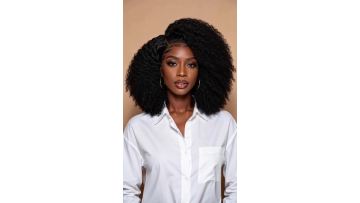 10 Inch Afro Yaki Kinky Straight 13x4 Lace Frontal Wig 100% Human Hair #1B Natural Black