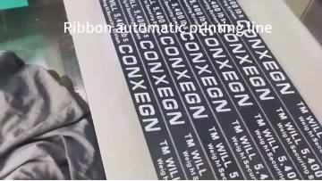 Ribbon screen printing line