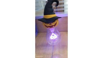 Pumpkin head silicone cap LED rechargeable  bulb flash